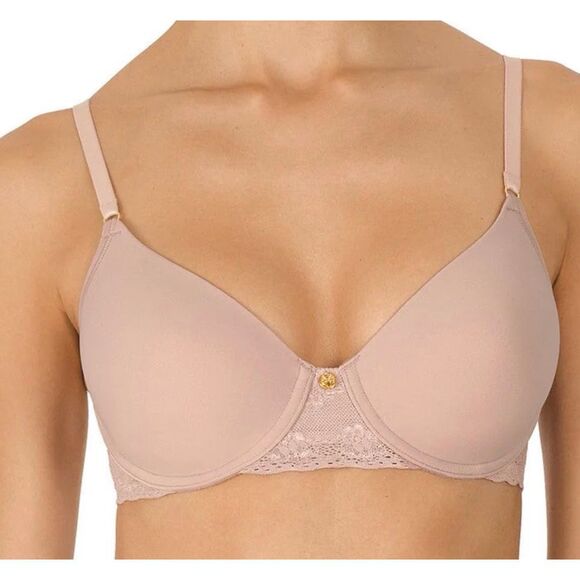 C 18 Natori Bliss Perfection Contour Underwire Bra Rose Beige size 36DD - Picture 1 of 13